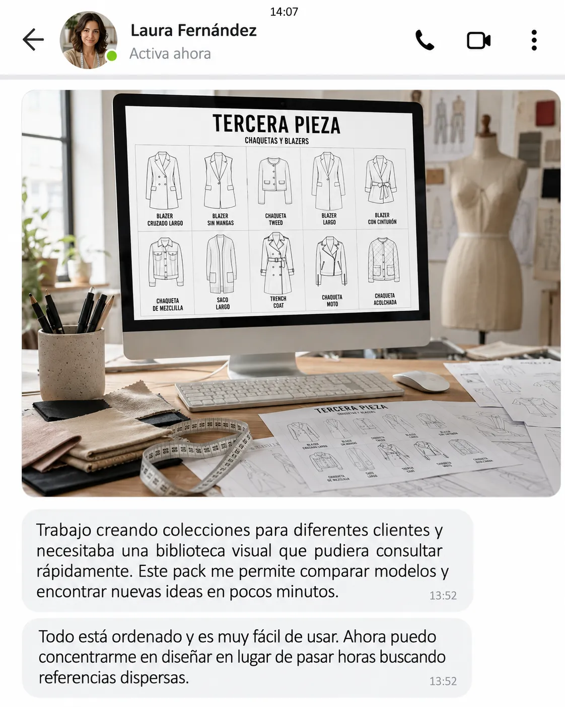 Testimonio de Laura Fernández: consulta y compara modelos rápidamente para crear sus colecciones